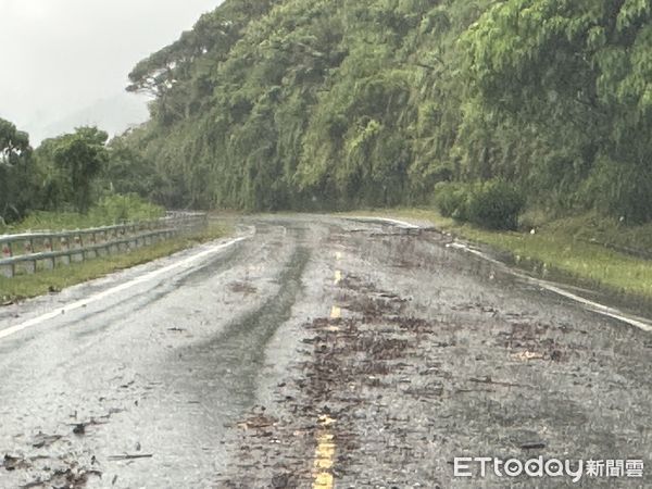 ▲▼台11線多處發生路樹傾倒及土石流，造成道路積水，影響雙向車輛道路通行。（圖／鳳林警分局提供，下同）