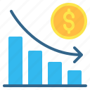 analytics, bar chart, business, chart, graph, graphic, loss