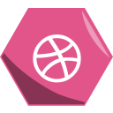 art, dribbble, hexagon, networking, portfolio, social