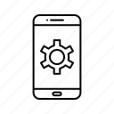 settings, gear, smartphone, preferences