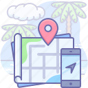 map, mobile, travel