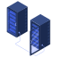 connected, racks, server, servers, center, data 