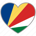 flag heart, seychelles, country, flag, national, love