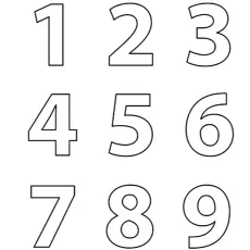 Numbers for preschool coloring page_image