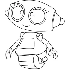 Robot coloring page for preschool_image