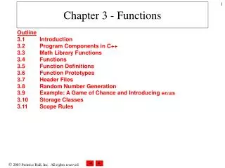 Chapter 3 - Functions