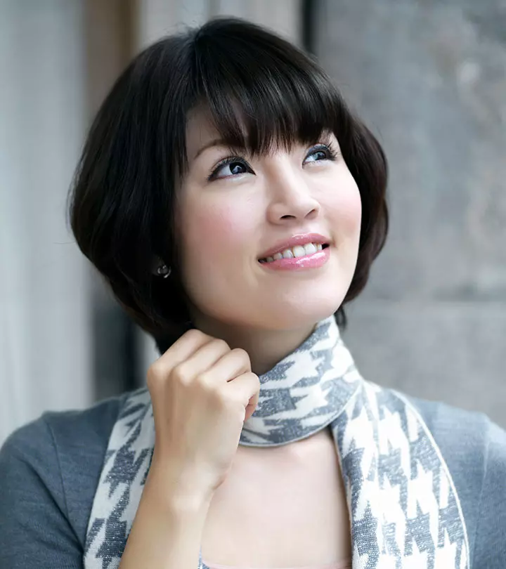 A Japanese girl with a short bob hairstyle