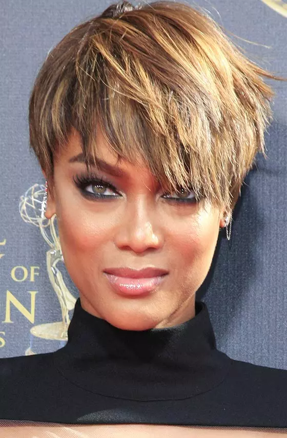 Layered pixie bob haircut for black women