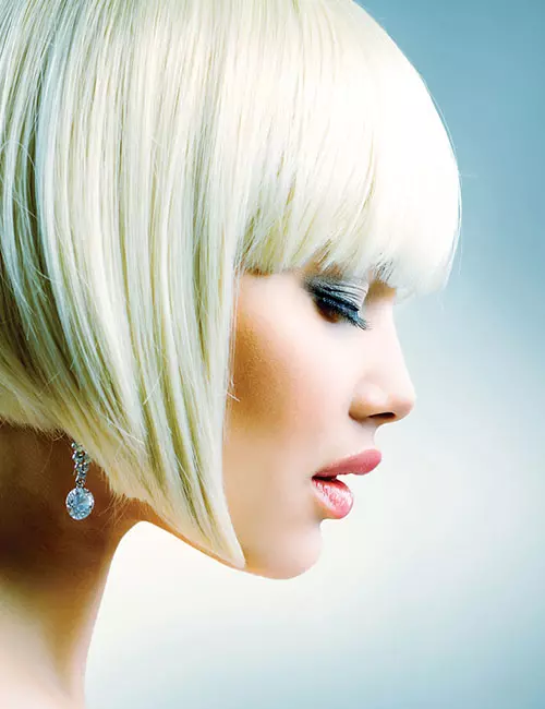 Inverted stacked bob haircut