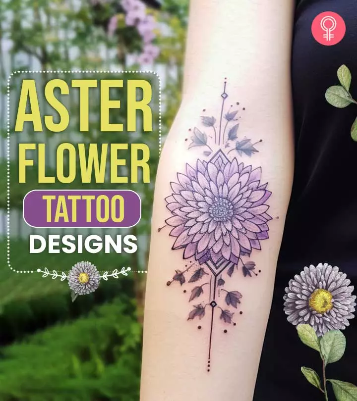 Look no further than the Aster family for an attention-grabbing floral tattoo.