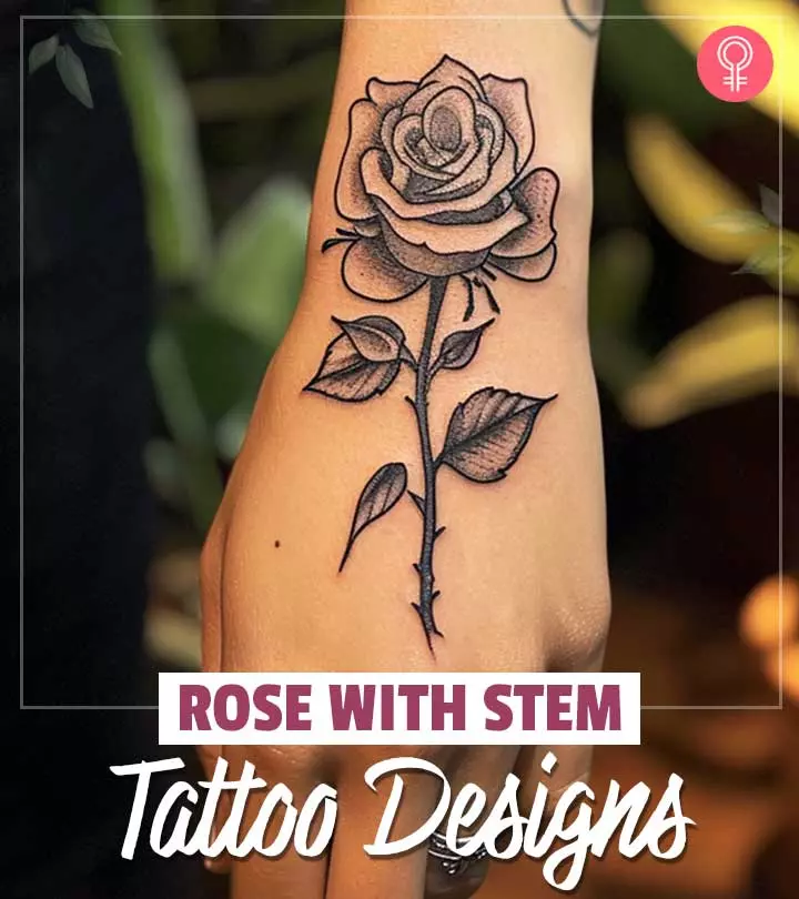 Elevate the look of this bloom by getting it inked with its stem. 