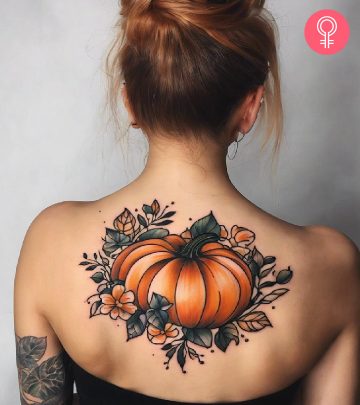 Get into the fall vibe with adorable and eerie Halloween tattoos with a veggie.