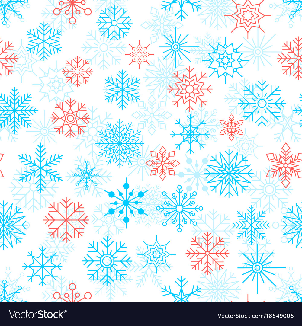 Seamless pattern with snowflakes