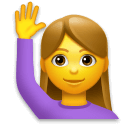 woman raising hand Lg emoji