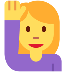 woman raising hand Emoji