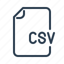 csv, document, extension, file, format, page