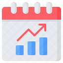 monthly, report, business, chart, bar chart, profit, calendar