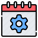 time, management, setting, cogwheel, gear, preferences, calendar