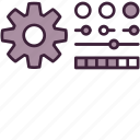 adjustment, configuration, control, gear, management, preferences, tweaking
