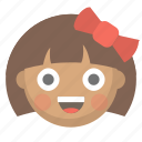 child, cute, emoji, face, girl, kid, little