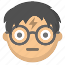 emoji, face, geek, glasses, harry, nerd, potter