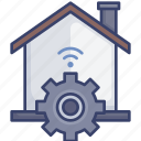 gear, home, house, options, preferences, settings, wireless