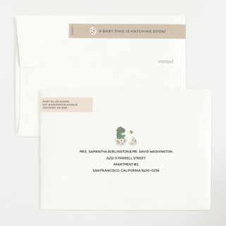 Tan color: envelope-skinnywrap-and-address-label