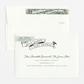 Mint color: envelope-skinnywrap-and-address-label