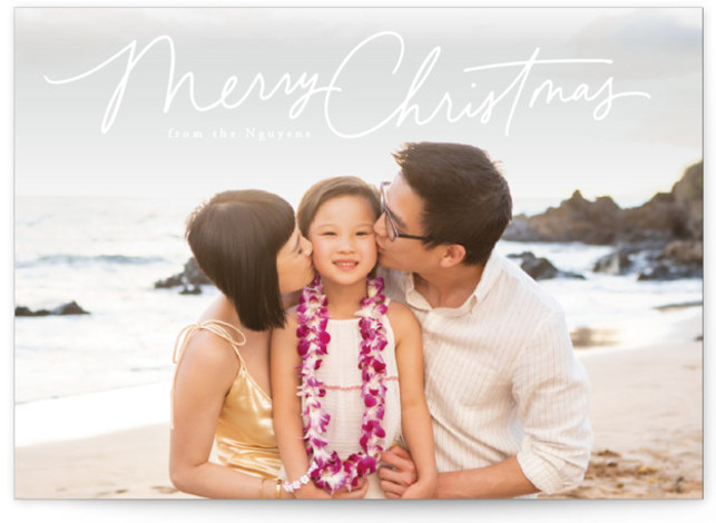 Casual Scripted Holiday Photo Cards