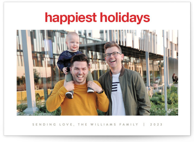 Modern Minimal Holiday Photo Cards