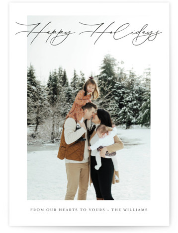 Scripty Holiday Holiday Photo Cards