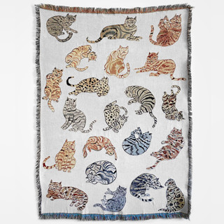 Chill Cats Blanket by Olivia Wendel