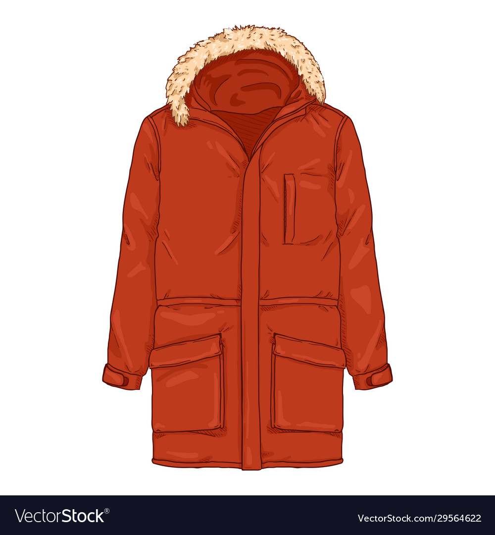 Cartoon red parka jacket