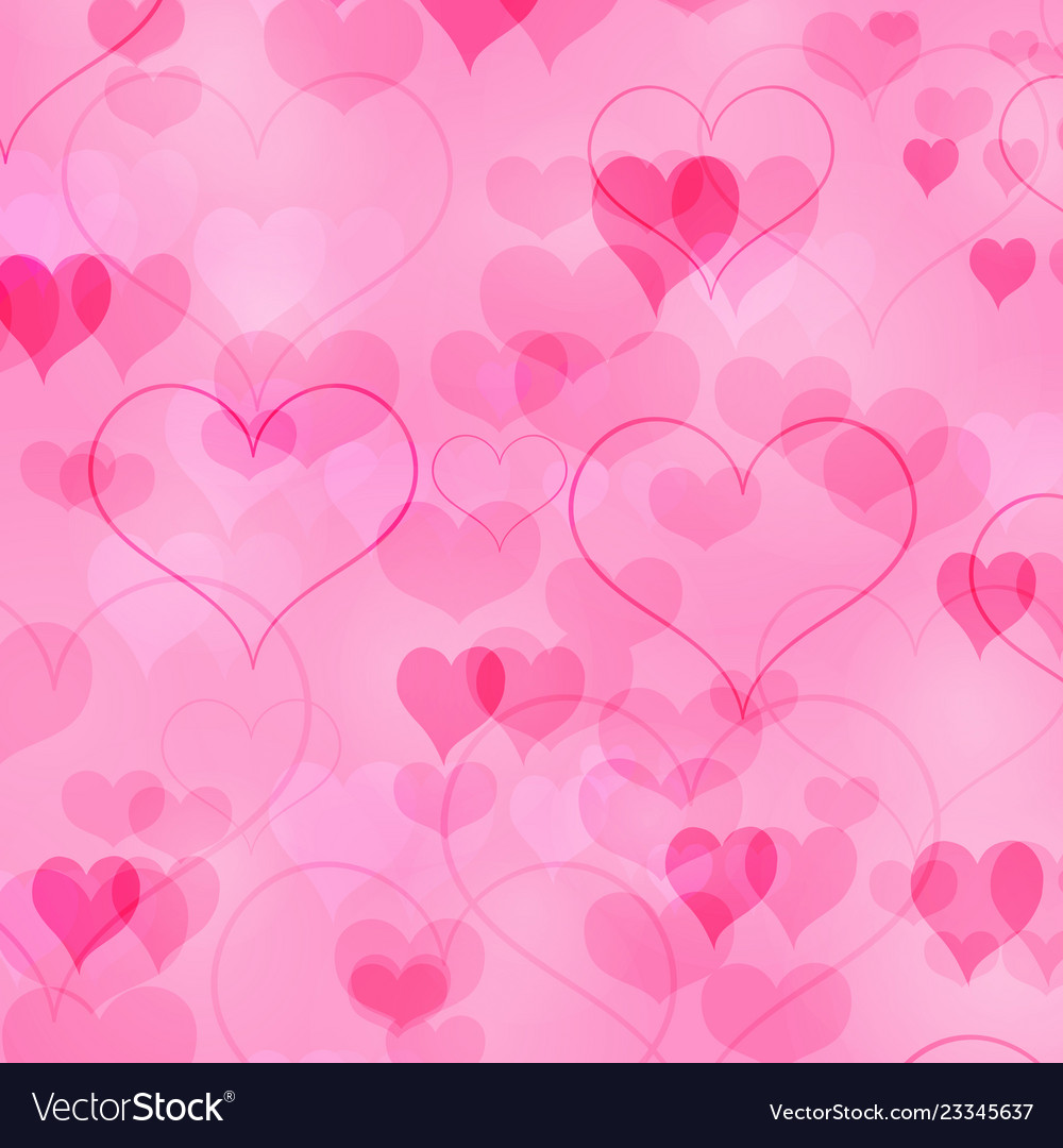 Pink valentines day background with in love hearts