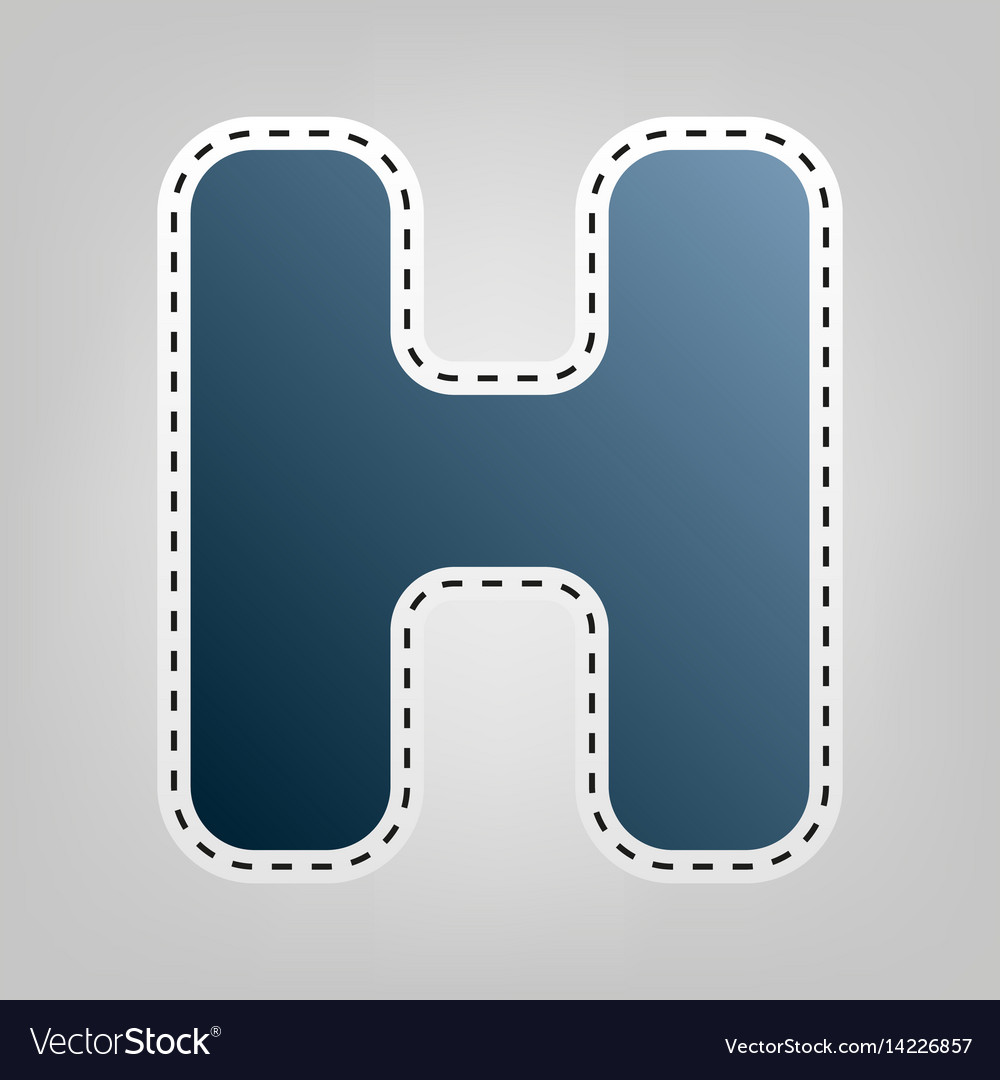 Letter h sign design template element