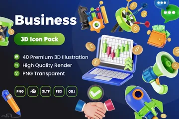 Business 3D Icon Pack