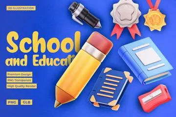 Education 3D Icon Pack