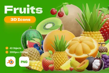 Frutas Paquete de Icon 3D