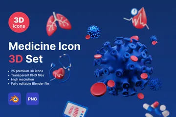 Medicine 3D Icon Pack