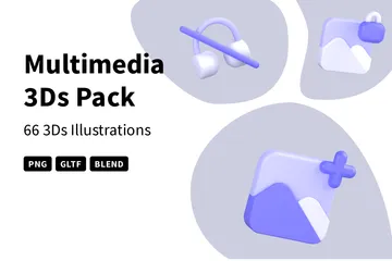 Multimédia Pack 3D Icon