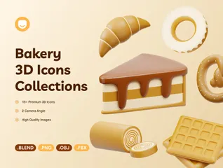 Panadería Paquete de Icon 3D