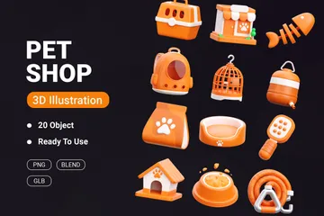 Pet Shop 3D Icon Pack