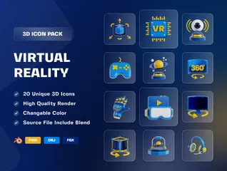 Realidad virtual Paquete de Icon 3D