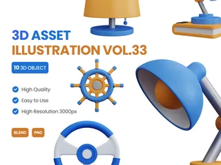 3d ASSET ILLUSTRATION VOL.33 3D Icon Pack