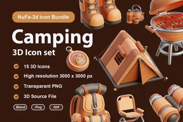 Cámping Paquete de Icon 3D