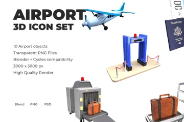 Airport 3D Icon Pack