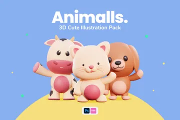 Animals 3D Illustration Pack