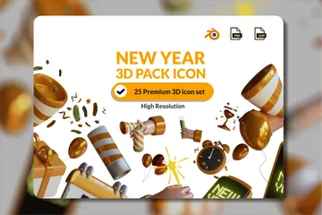 Año Nuevo Paquete de Icon 3D