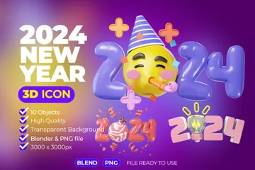 Año Nuevo Paquete de Icon 3D