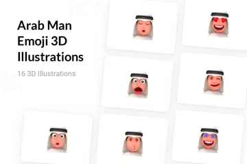 アラブ人絵文字 3D Emojiパック